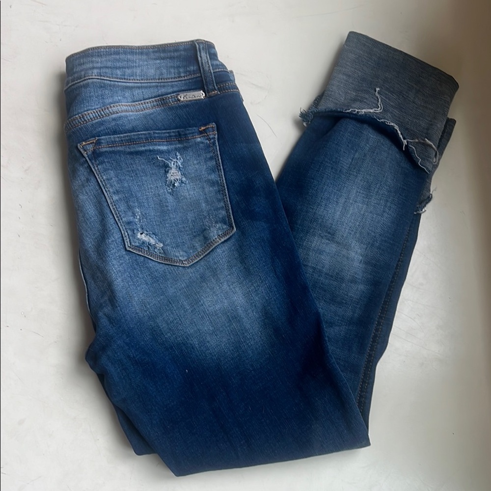 Women's Blue Distressed Jeans